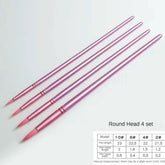 6-Piece Nylon Paint-by-Numbers Brush Set – Smooth Precision